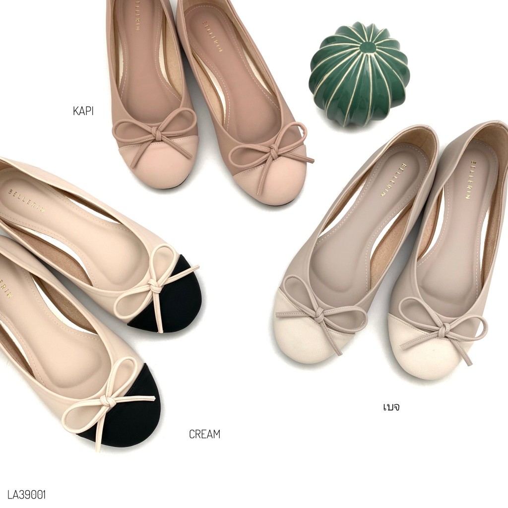 HaloBangkok รองเท้า Flat Shoes หนัง Pu Leather รุ่น LA39001