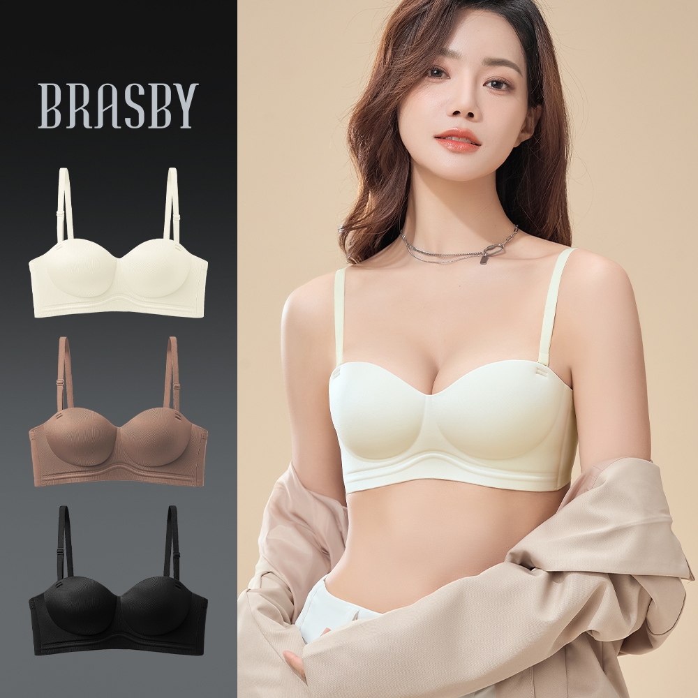 🎉Brasby🎉เกาะอก มองไม่เห็น ชุดชั้นใน สําหรับผู้หญิง ดันทรง ชุดชั้นในเซ็กซี่ แข็ง ไร้รอยต่อ ไม่มีสายรัด ไม่มีเสื้อชั้นใน