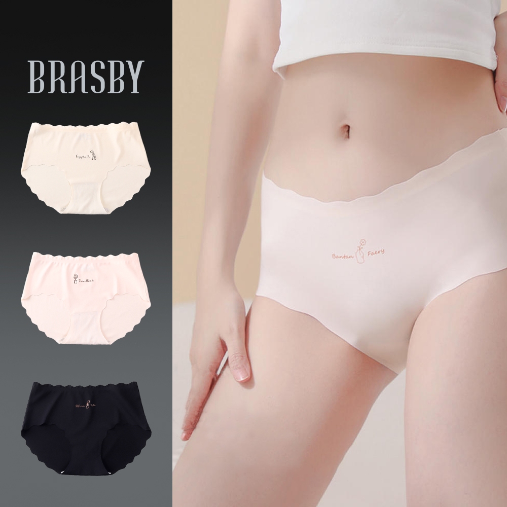 🎉Brasby🎉CUTE PANTIES กางเกงชั้นในสตรีผ้าฝ้ายเนื้อนุ่มระบายอากาศได้ดีเอวต่ำพิมพ์ลายกางเกงชั้นในสตรี กางเกงใน ผู้หญิง