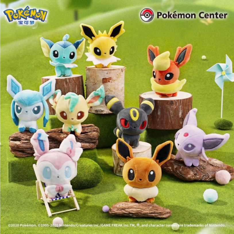 พร้อมส่ง ตุ๊กตาห้อยกระเป๋าอีวุย Eevee จากแบรนด์ PC ของแท้