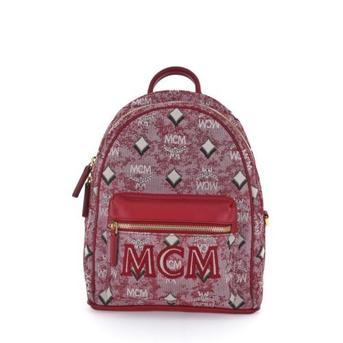 กระเป๋าเป้ผู้หญิง MCM สีแดง