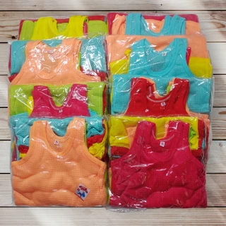 (ยกโหล)เสื้อกล้ามมีรูเด็ก เสื้อในตำนาน  เสื้อกล้ามเด็ก  S M L XL สีสวย  ใส่สบาย คลายร้อน ใส่ได้ทั้งเด็กชาย เด็กหญิง