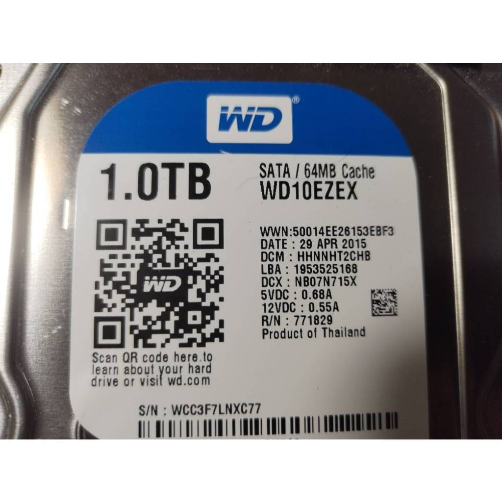 ฮาร์ดิสก์มือสอง   HDD WD 1TB