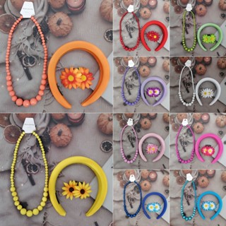 พร้อมส่ง เครื่องประดับทองกวาวย้อนยุค เซ็ต 3 ชิ้น (ที่คาดผม+ส…