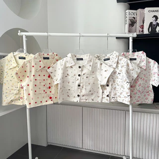 Cookie w Top เสื้อครอปคอปกทรงเชิ๊ตแขนสั้น🔥พร้อมส่ง