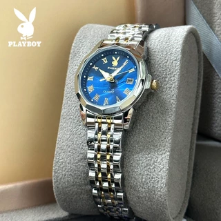PLAYBOY 3502 สปอตสินค้า นาฬิกาข้อมือผู้หญิงหนุ่มสาว กันน้ำได้ 100% สายสเตนเลส รับประกัน 3 ปี