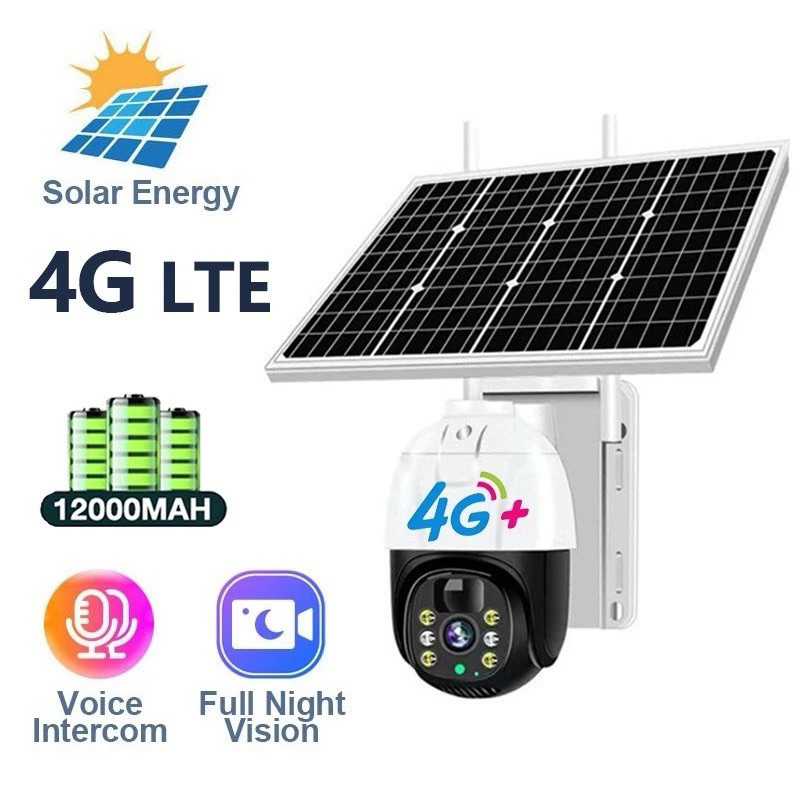 v380 กล้องวงจรปิดSolar CCTV / Battery Power 5MP 1080p Wireless Wifi พลังงานแสงอาทิตย์ กล้องวงจรปิดโซล่าเซลล์(T06-4G)