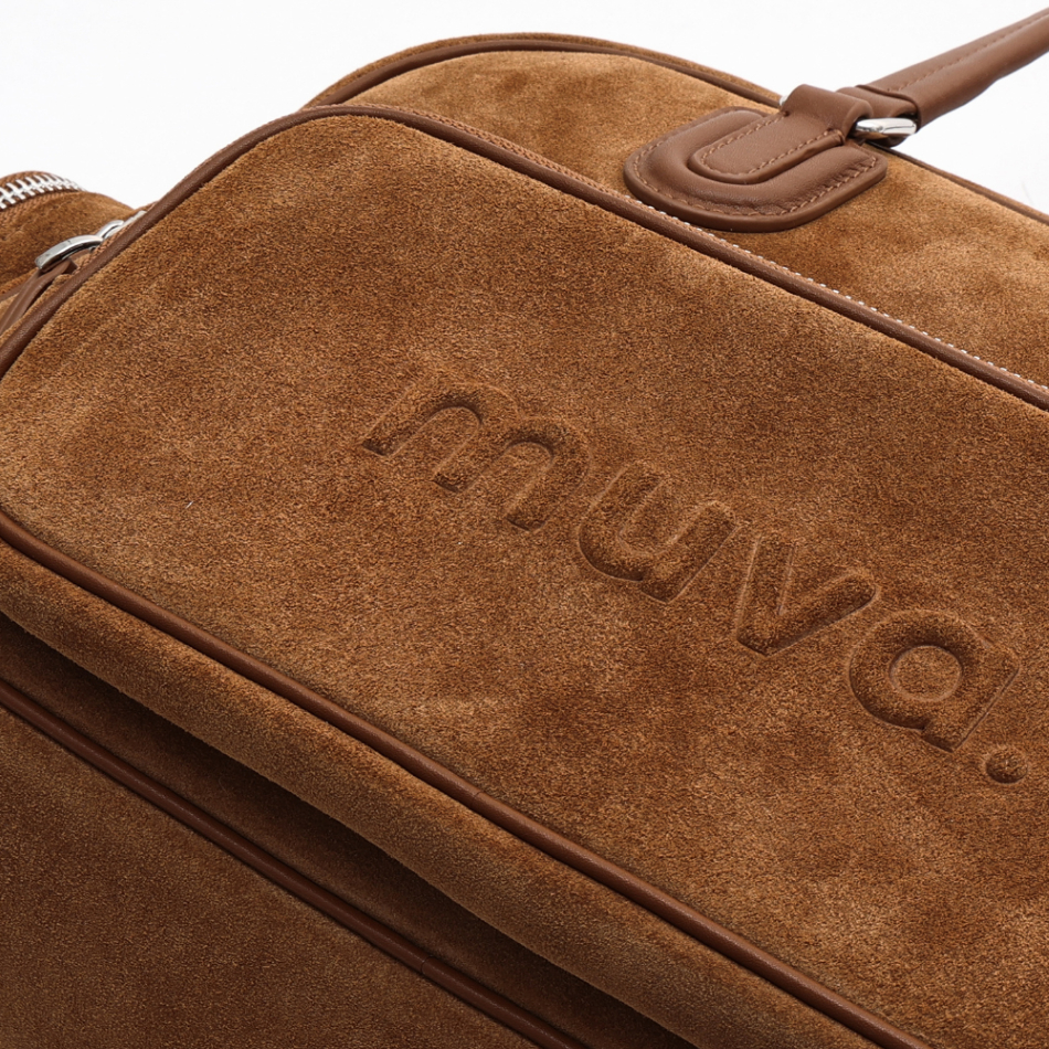 JAM | MUVA - Boxy Suede - กระเป๋าสะพายข้าง หนังกลับ ทรงกล่อง