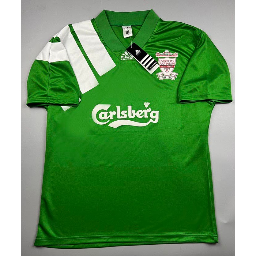 SALE !!! เสื้อบอล ย้อนยุค 1992 ลิเว่อร์พูล เยือน สีเขียว  Retro Liverpool Away Cecat