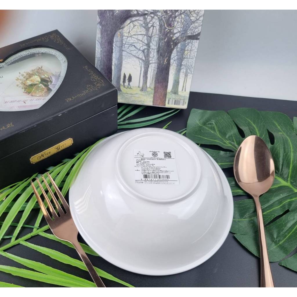 ชามมลามีน สีขาวครีม ชุด6ใบ - รูปที่ 6