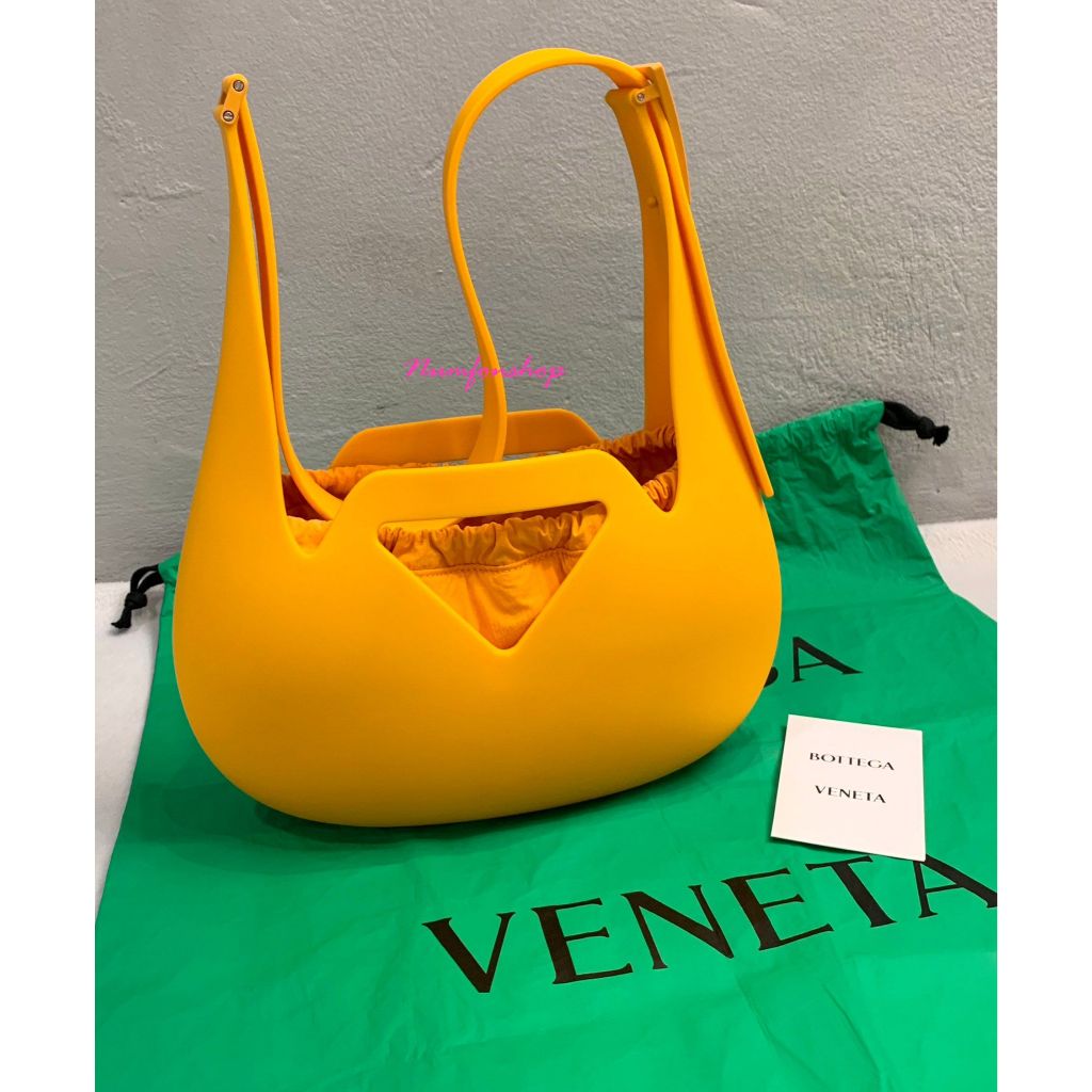 Bottega Veneta Punch Bag Yellow New