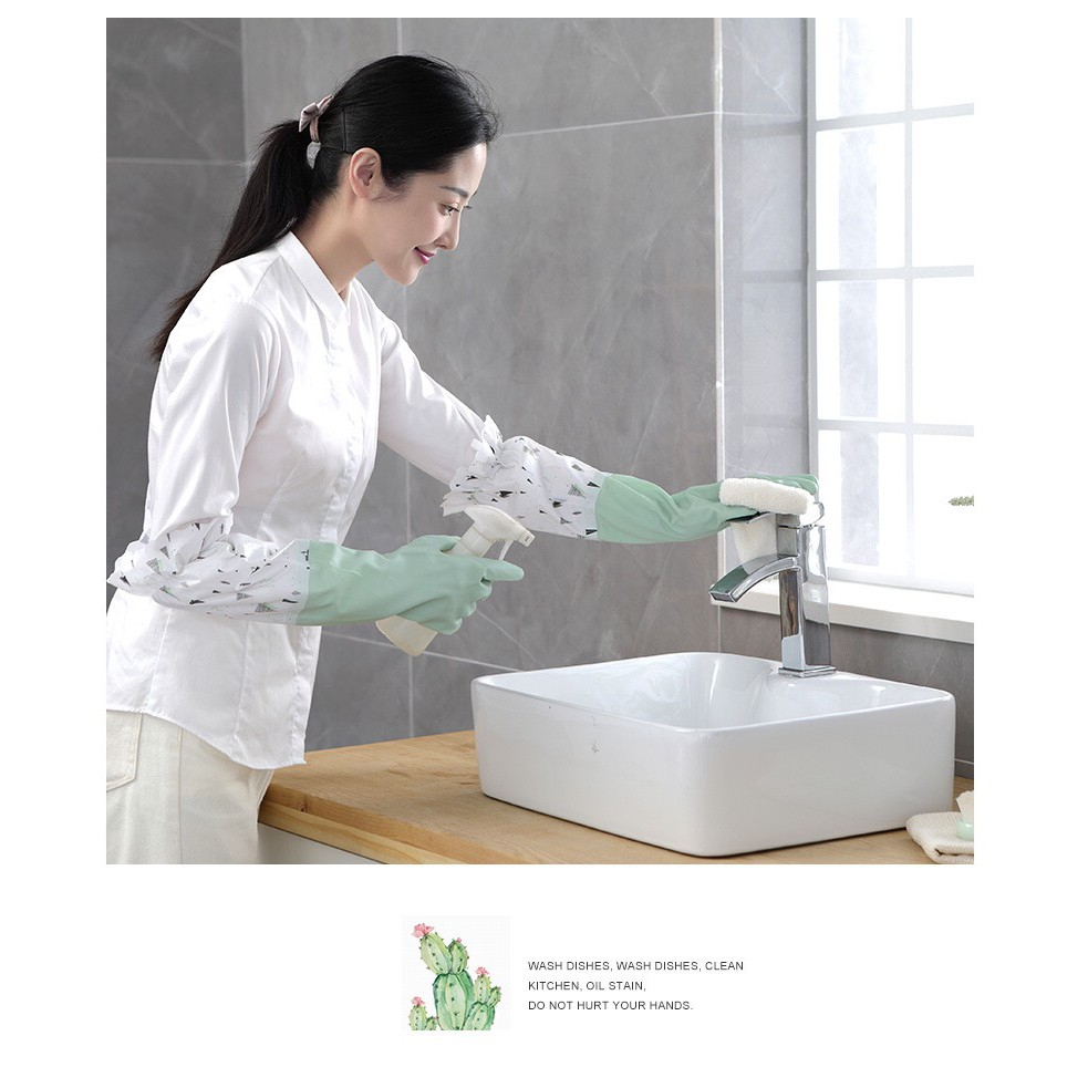 ถุงมือล้างจาน ถุงมือทำความสะอาด เหนียวและทนทาน มัลติฟังก์ชั่น ห้องครัวที่จำเป็น ถุงมือยางทำความสะอาด - รูปที่ 3