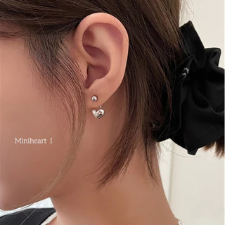 Miniheart I - II ต่างหูก้านเงินแท้ s925 หัวใจสไตล์มินิมอล