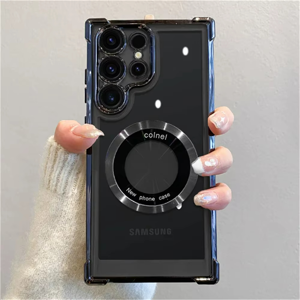 มุมทั้งสี่หนาขึ้นเพื่อป้องกันการล้ม เคส ซัมซุง for samsung s25 S24 S23 S22 S21ultra plus #SM13