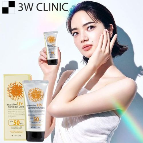 ครีมกันแดดเนื้อบางเบา 70มล. 3W CLINIC Intensive UV Sunblock Cream กันแดด พร้อมส่ง