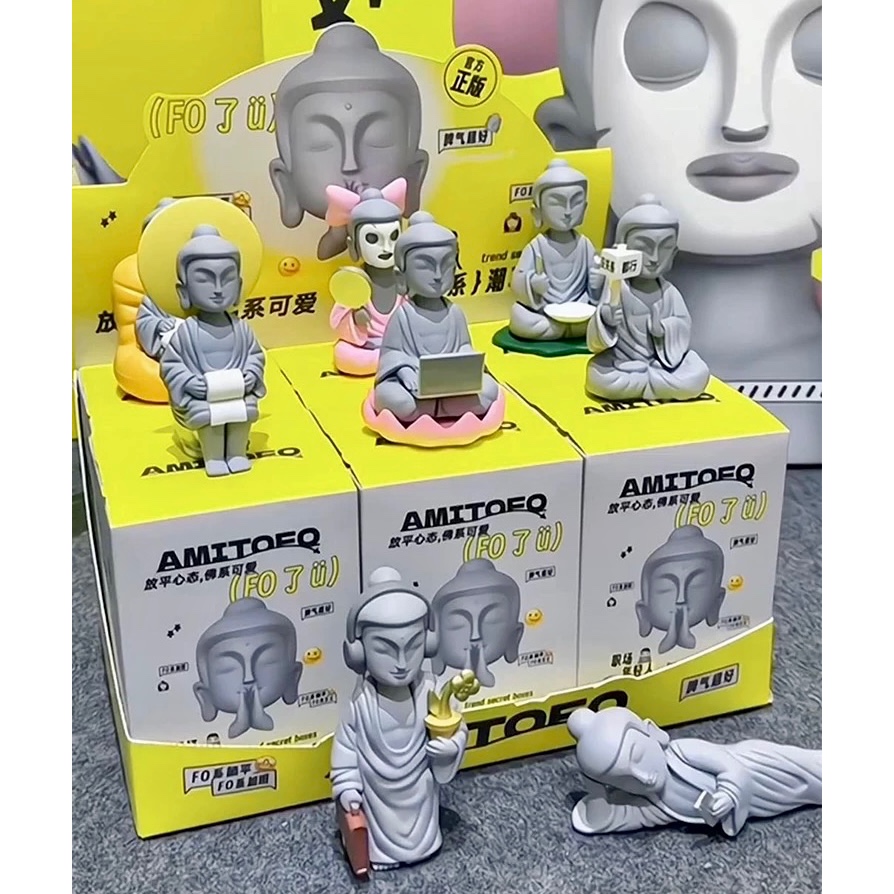 [แบบแยก] Amitofo FO 了 u Buddhist Trendy ลิขสิทธิ์แท้ ของสะสม Art Toy Blind Box