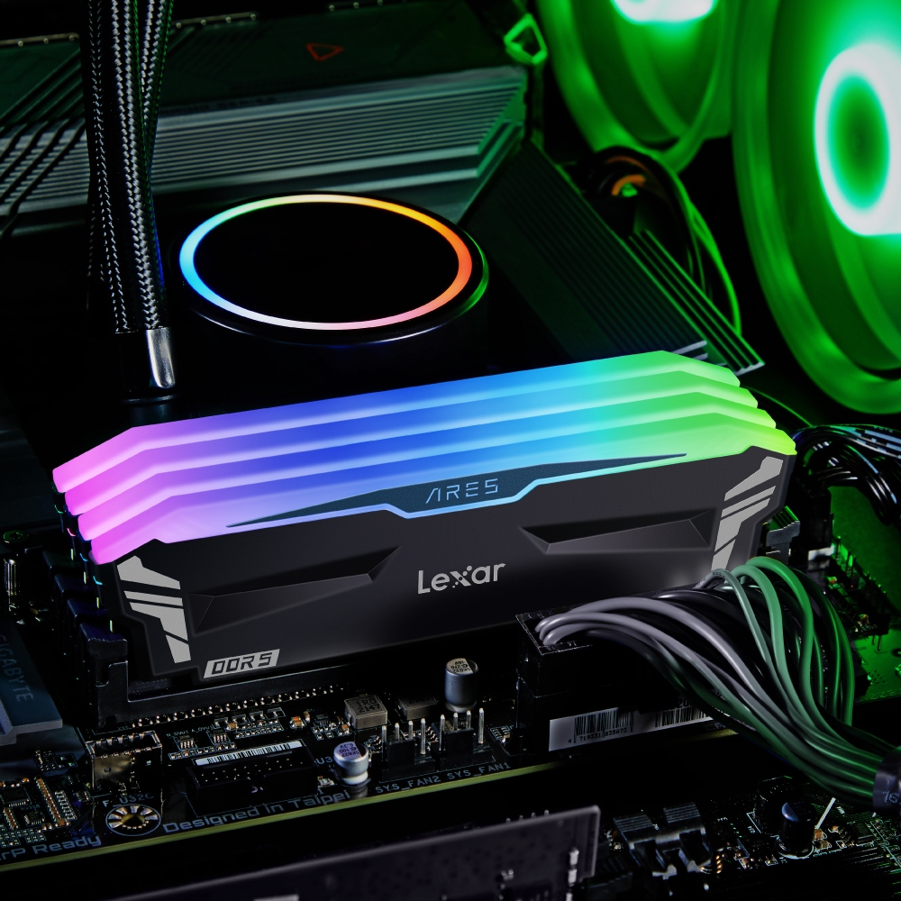 แรมพีซี LEXAR ARES RGB DDR5 6400 DESKTOP MEMORY 16GB OC+RGB WHITE (LD5EU016G-R6400GDWA)_2