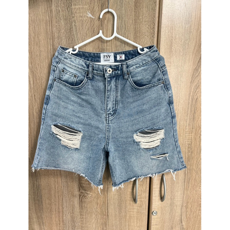 มือ2  กางเกงยีนส์ FSYพร้อมส่ง กางเกง พร้อมส่ง กางเกงยีนส์เกาหลี แฟชั่นสําหรับ ผู้หญิง