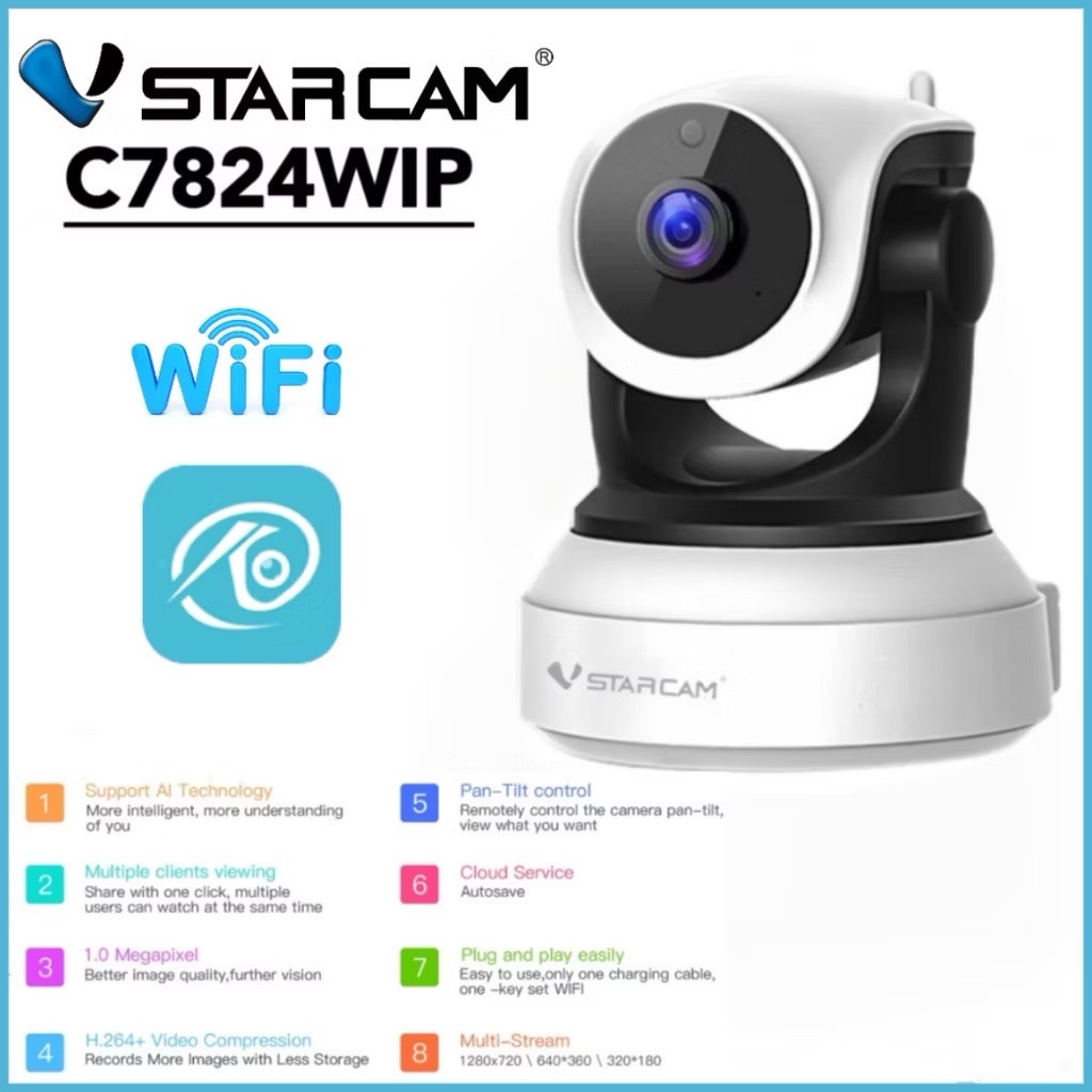 VSTARCAM C7824 WIP 720P WIFI 2024 (IP CAMERA)