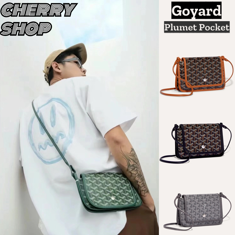 🍒โกย่า Goyard Plumet Pocket Wallet🍒 กระเป๋าสะพายข้าง/ สไตล์เดียวกันสำหรับผู้ชายและผู้หญิง Goyard Bag