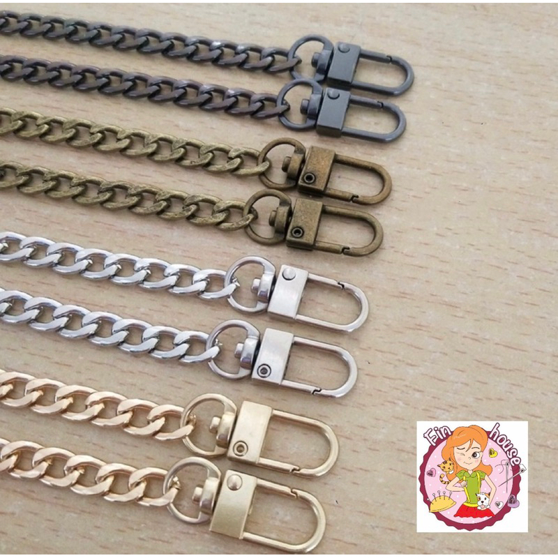 🧸สายโซ่โลหะแบบหนา ขนาดยาว 120 ซม. แบบเปลี่ยน สําหรับกระเป๋าถือ ตะขออย่างดี สายโซ่กระเป๋าอย่างดี 🧵🪡