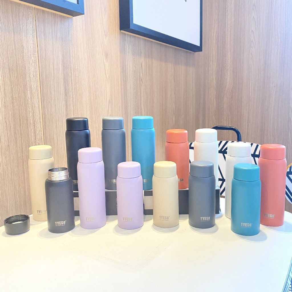 tyeso มินิ กระบอกน้ำสแตนเลส เก็บอุณหภูมิได้นาน 2 ขนาด 150ml และ 200ml เล็กน่ารักพกพาง่าย