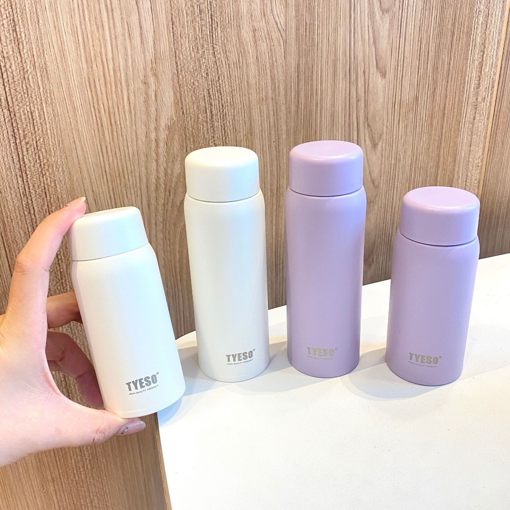 กระบอกน้ำ tyeso 2 ขนาด 150ML. 200ML.ฝาเกลียวหมุนปิดสนิทแน่น พกพาใส่กระเป๋าได้ไม่หกเลอะเทอะ