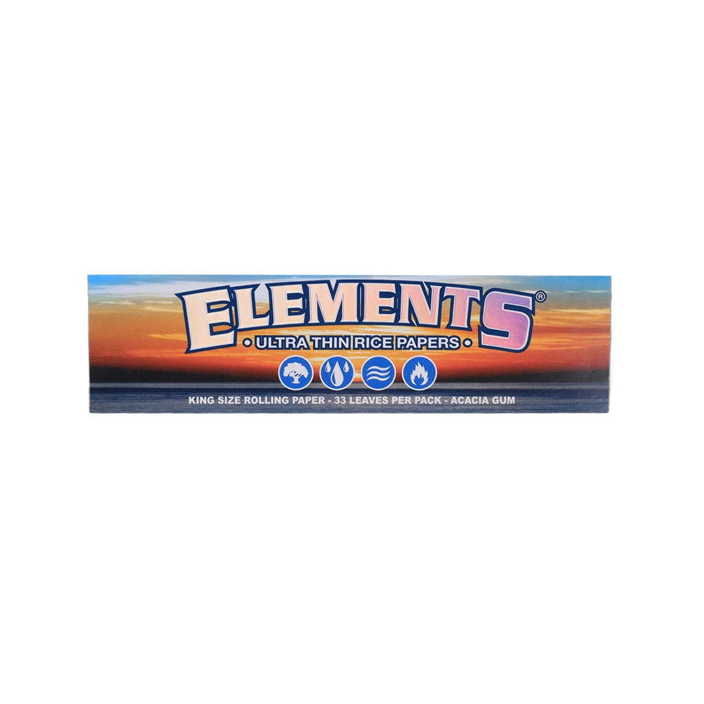 กระดาษโรล Elements UltraThin Rice Paper King Size กระดาษ 33 แผ่นต่อเล่ม