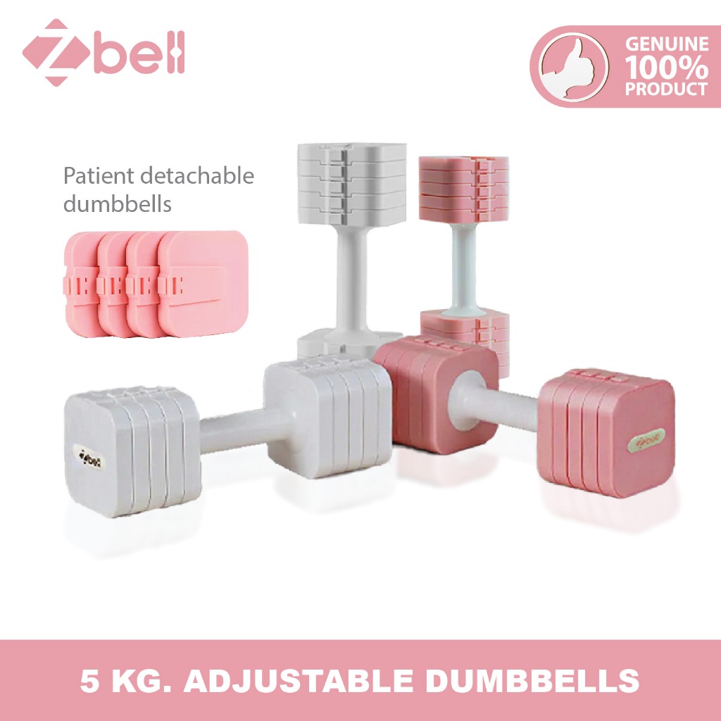 Zbell 5Kg. Adjustable Dumbbells / Pair ดัมเบลปรับน้ำหนัก 5 กิโล 1 คู่