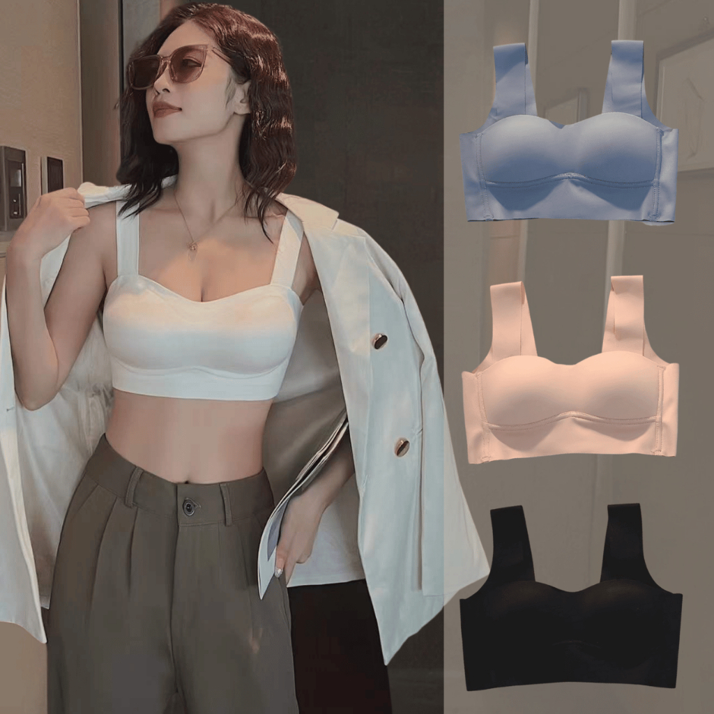 เสื้อชั้นในทรงสวย เสริมฟองน้ำ B-119 สายสะพายไหล่ใหญ่ขึ้น ช่วยพยุงหน้าอก สวมใส่สบาย ผ้านิ่ม พร้อมส่ง