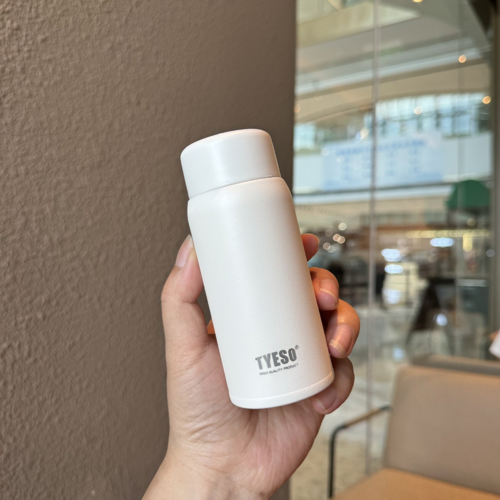 Tyeso กระบอกน้ำเก็บอุณหภูมิขนาดเล็กกะทัดรัด แบบพกพา 150ml และ 200ml สแตนเลสแท้304