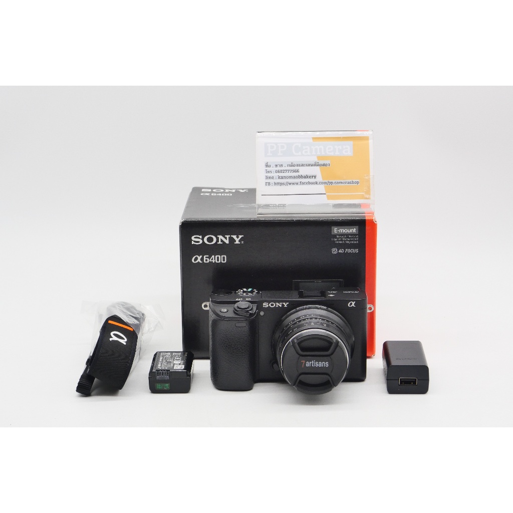 กล้อง Sony A6400 + มือหมุน 7artisan 25 1.8 [มือสอง]