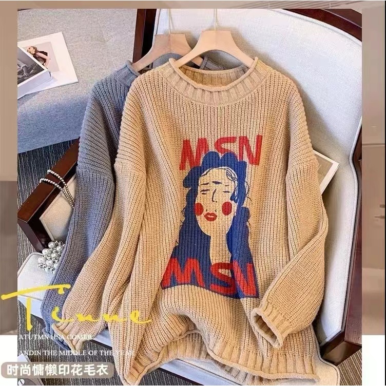 🎀*พร้อมส่ง* 🎀เสื้อไหมพรม ผ้าหนา ใส่แล้วดูน่ารักของสาวเกาหลี