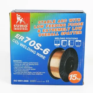 (15kg) ลวดเชื่อม MIG ลวดมิก Co2 ER70S-6 0.8/0.9/1.0/1.2mm. SUMO