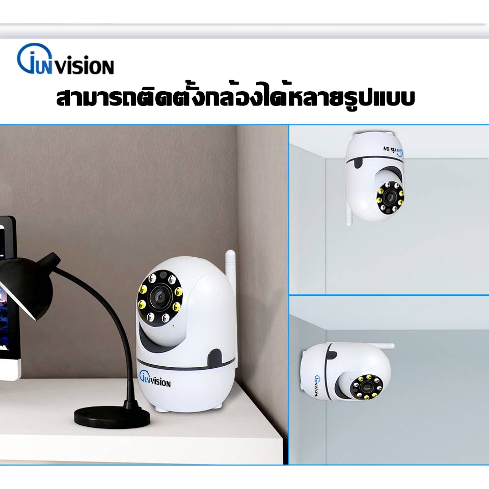 Junanvision แพ็คคู่ กล้องวงจรปิดไร้สาย security camera 5ล้านพิกเซล อินฟราเรด กล้องรักษาความปลอดภัย