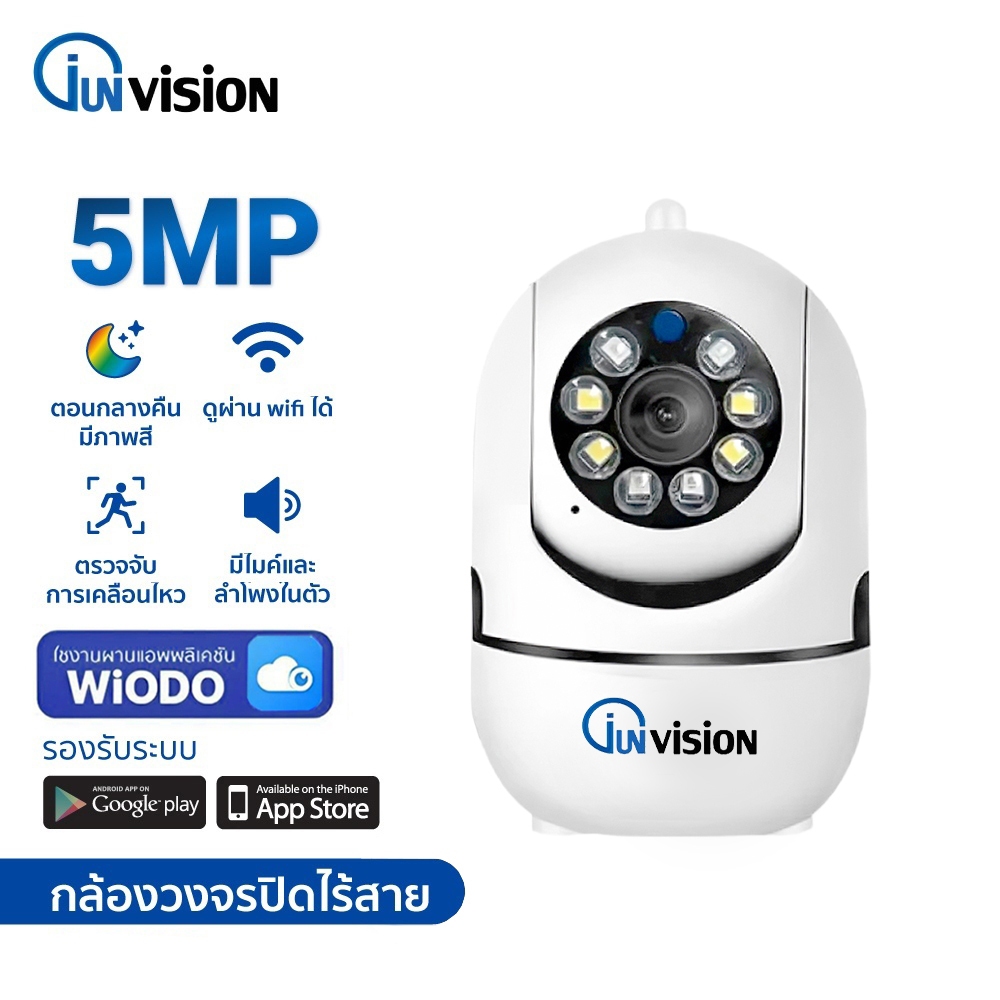 Junanvision กล้องวงจรปิด wifi360 Full HD5MP IPCamera ความละเอียด 5MP อินฟราเรด APP: icam365