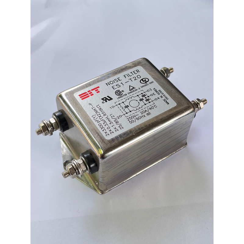 (แพ็ค1ตัว) ES1-T20 ตัวกรองพลังงาน NOISE FILTER 20A 220V Made in Korea 250V~ 20A/40C 50/ตัวตัดเสียงรบกวน นอยส์ ฟิลเตอร์