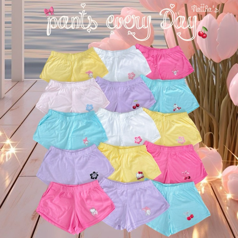 กางเกงชบา กางเกงเชอร์รี่ กางเกงโบว์ (สุ่มสี สุ่มลาย) set Pants Every Day