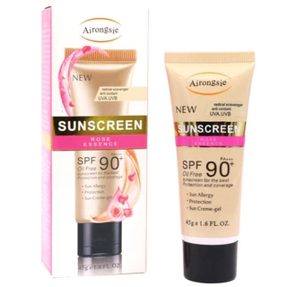 ครีมกันแดดผสมรองพื้น SPF90 PA+++ซึมไว ไม่มัน ไม่อุดตัน สำหรับผิวแพ้ง่าย กันแดดทาหน้า ขนาด45 กรัม