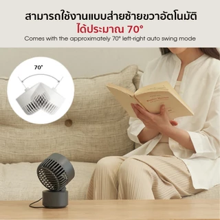 RHYTHM พัดลมตั้งโต๊ะ แบบเสียบสายUSB ขนาดเล็ก 2ใบพัด รุ่น9ZF038 ปรับส่ายได้