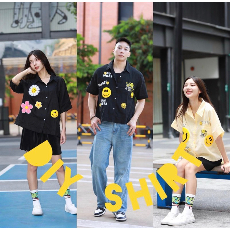 NEW IN - DIY CROP SHIRT อก 48 ยาว 26 นิ้ว