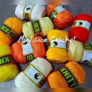 ไหมพรมอีเกิ้ล(โทนครีม-เหลือง-ส้ม)ม้วนใหญ่80กรัม