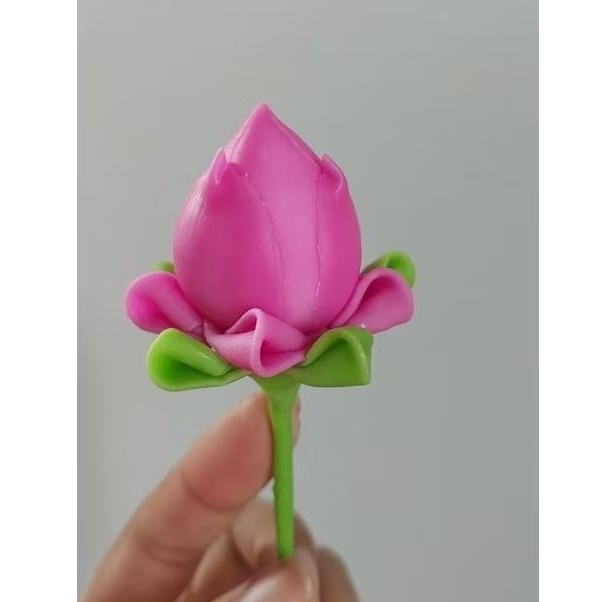 ดอกบัวตูม,บัวพับ ดอกไม้ดินไทย ดอกไม้มงคล (ราคา/1ดอก) - รูปที่ 2