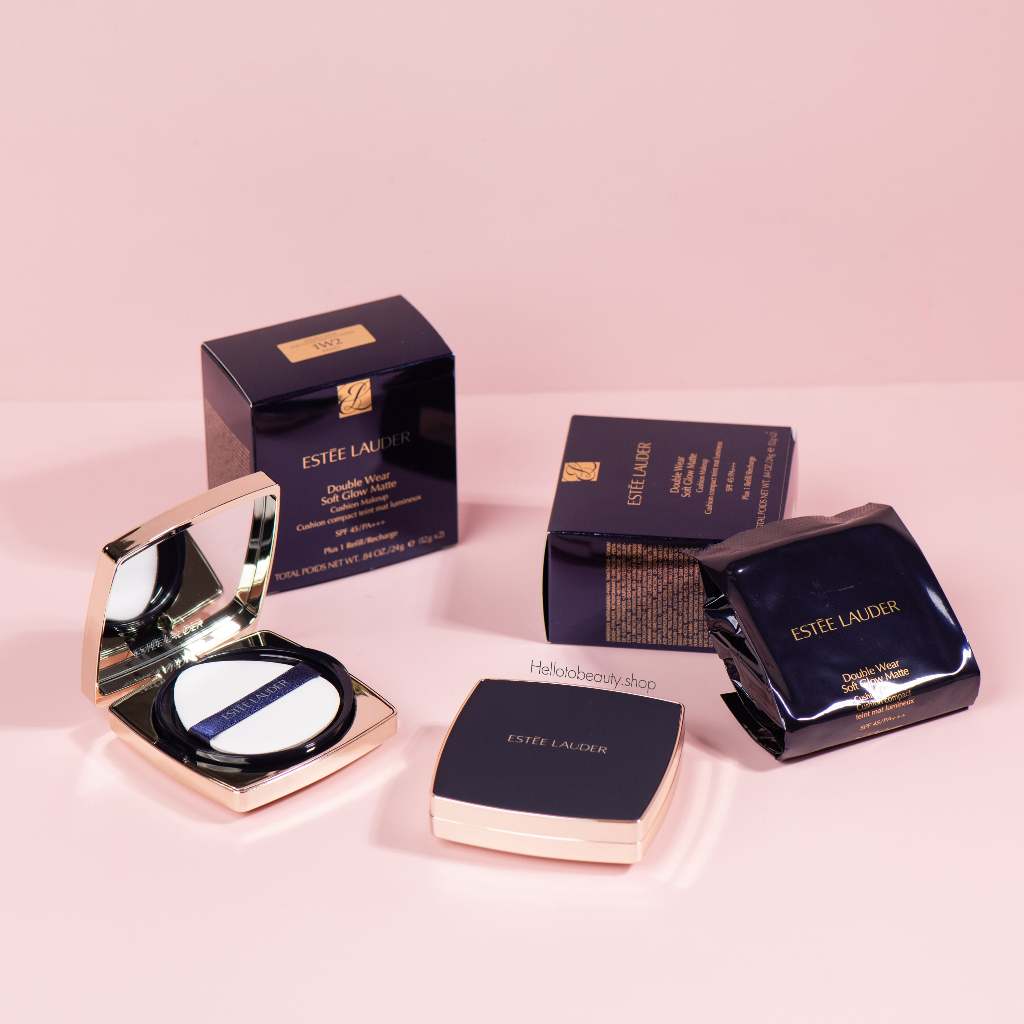 [เหลือ 585.- โค้ด "เก็บโค้ดหน้าร้าน"] ESTĒE LAUDER คุชชั่น DOUBLE WEAR SOFT GLOW MATTE MAKEUP SPF 45/ PA+++