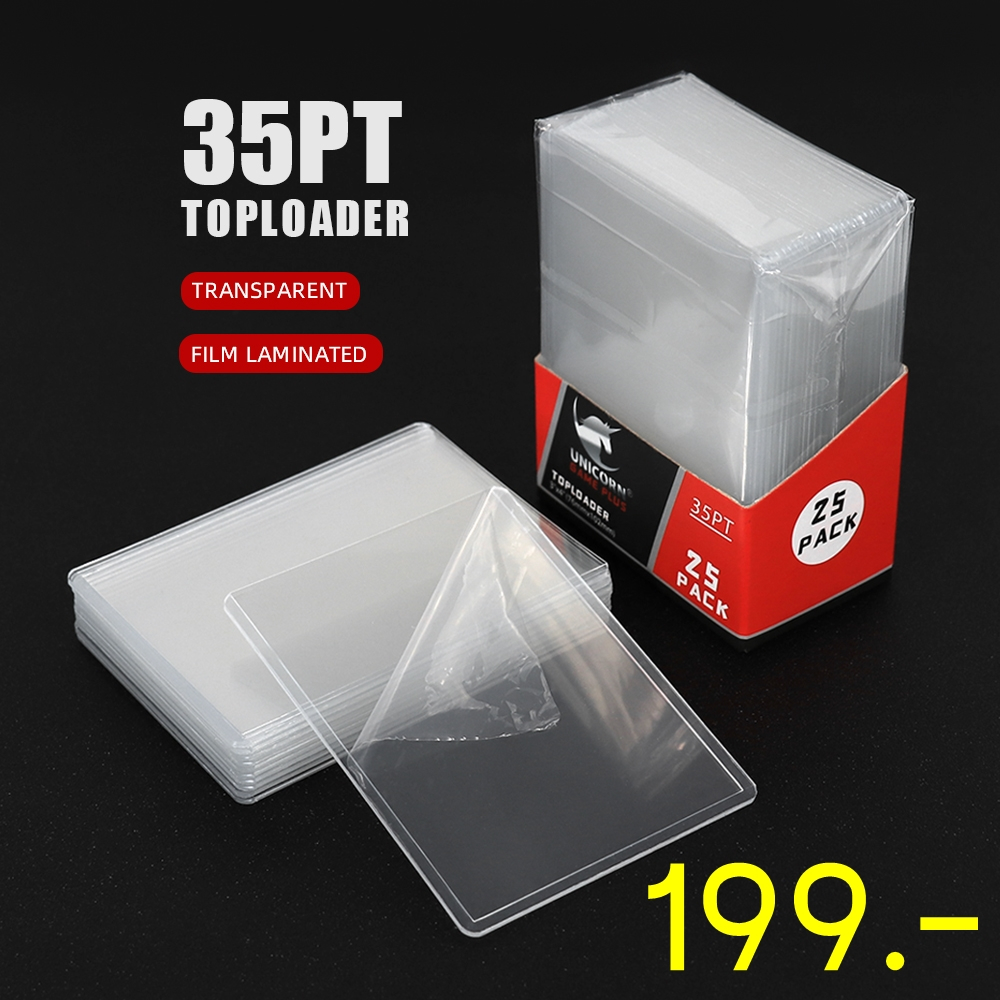 Toploader 35pt กรอบใส่การ์ด ยี่ห้อ Unicorn (มีฟิล์ม) ฟุตบอล NBA ไอดอล การ์ดเกมส์