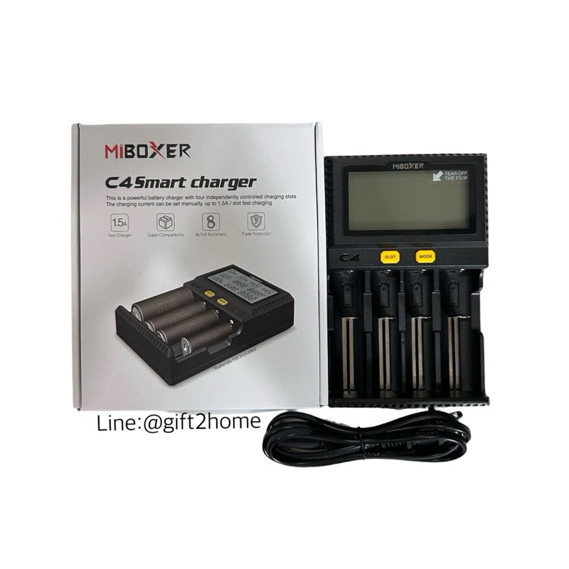 เครื่องชาร์จถ่าน Miboxer C4(Li-ion/life-PO4/Ni-MH/Ni-Cd)