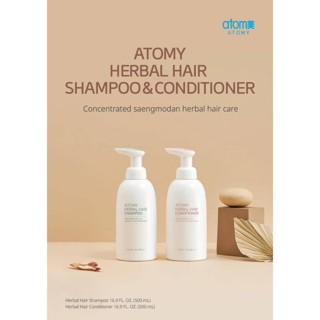 อะโทมี่ เฮอร์เบิล แฮร์ แชมพู & คอนดิชั่นเนอร์ ATOMY HERBAL  HAIR SHAMPOO&CONDITIONER
