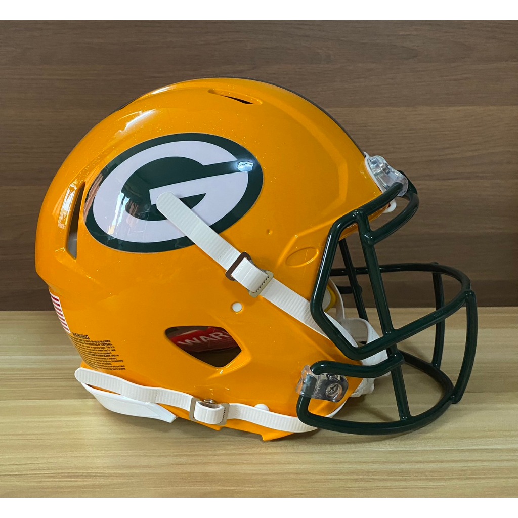 Green Bay Packers หมวกอเมริกันฟุตบอล NFL ยี่ห้อ Riddell รุ่น Speed Full Size Authentic Helmet ขนาดให
