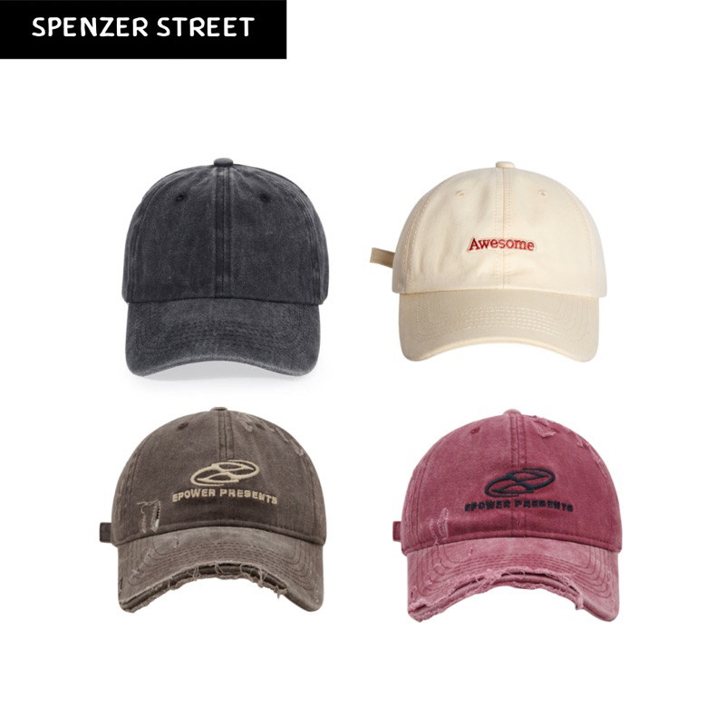 [พร้อมส่ง] Spenzer.street | หมวก Fade empower awesome cap 🖤คุณภาพดี วินเทจ 2024 ขายดี