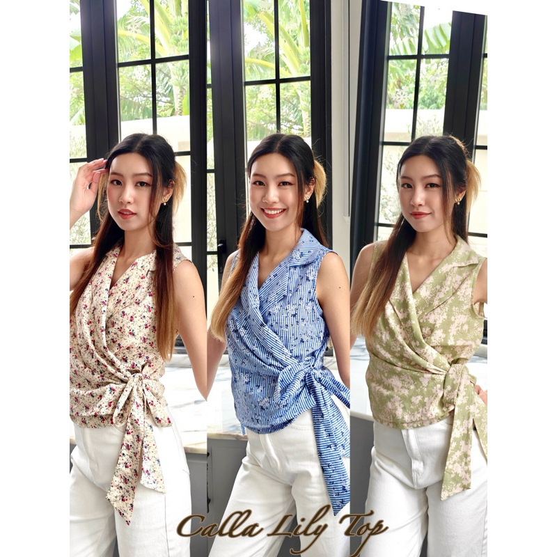 Marimari.bkk เสื้อแฟชั่น คอปก แขนกุด พร้อมส่ง!!